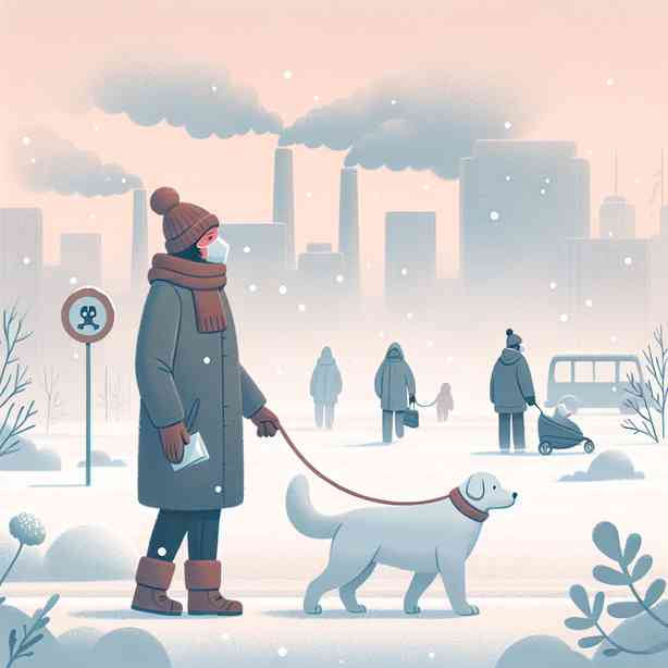 겨울철 미세먼지 많은 날, 강아지 산책 별미에서 주의할 점 겨울철 미세먼지 많은 날, 강아지 산책 별미에서 주의할 점