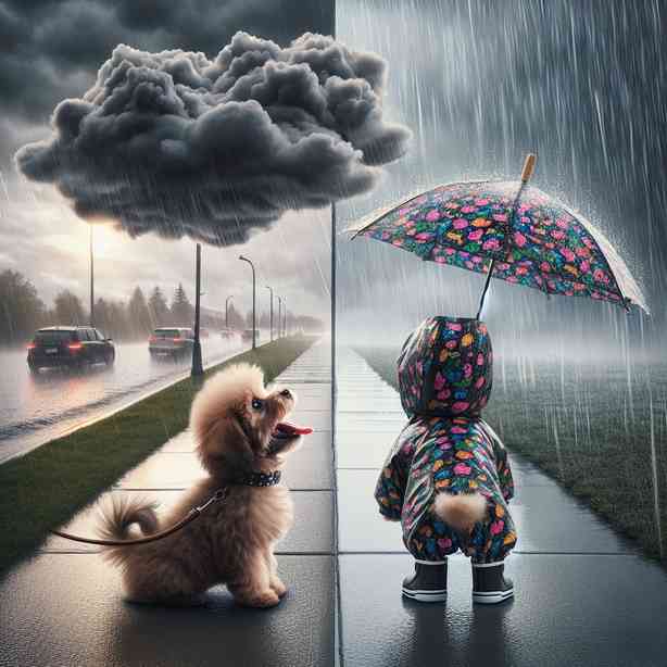 비 오는 날 강아지 산책, 우비 착용 필요성은? 비 오는 날 강아지 산책, 우비 착용 필요성은?