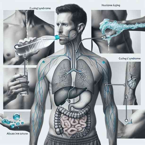 쿠싱증후군의 대표적인 징후와 많은 물 필요성 쿠싱증후군의 대표적인 징후와 많은 물 필요성