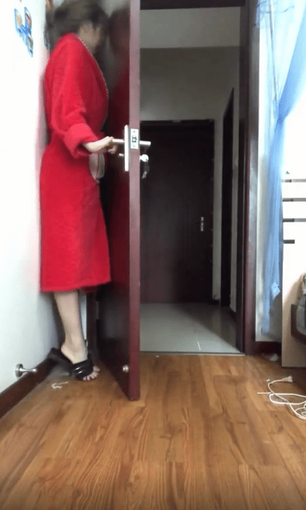 출처 : Reddit / 주인이 문뒤에 숨는다