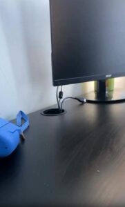 컴퓨터 책상 밑 작은 탐험가, 새끼 고양이의 깜짝 등장